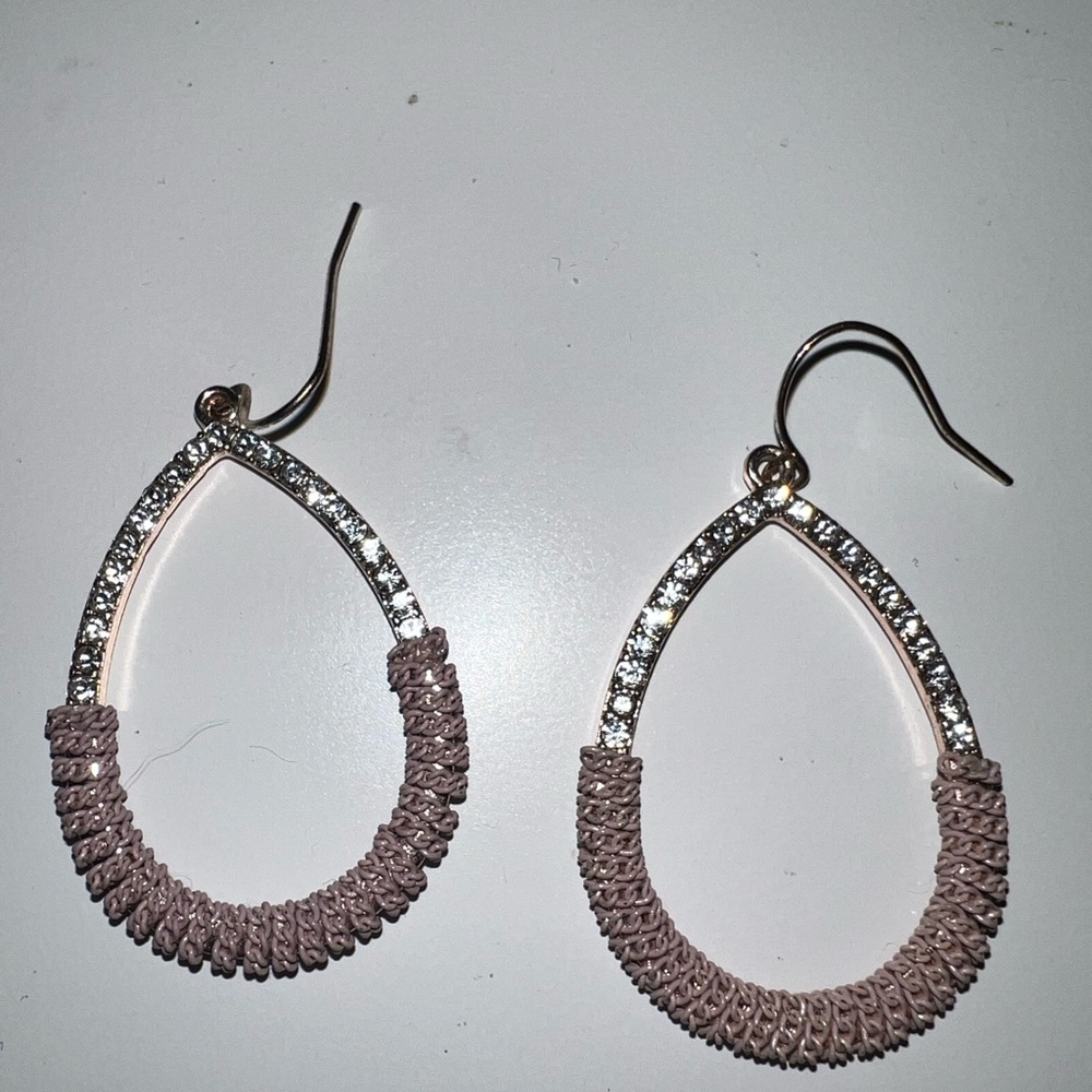 Elegant Silver and Purple Teardrop Earrings